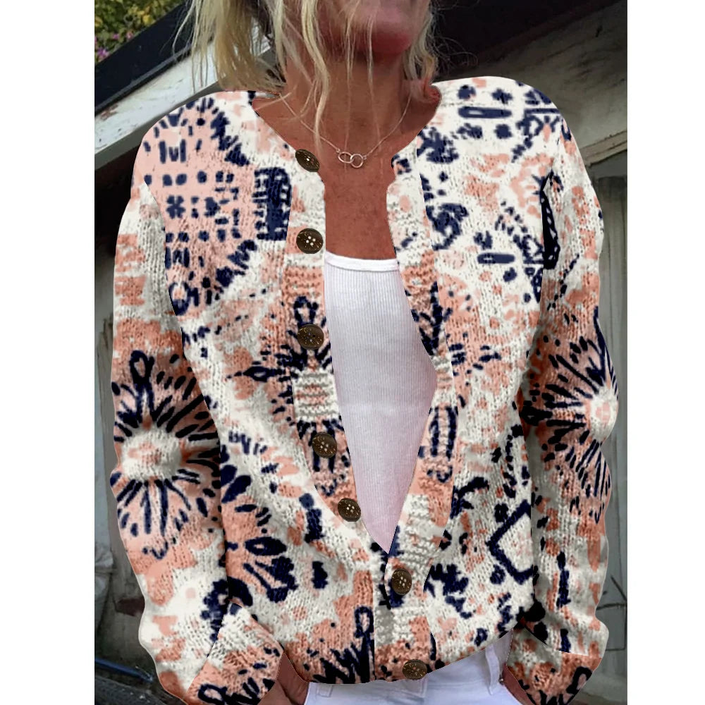 Fleurélia – Cardigan Floral en Maille