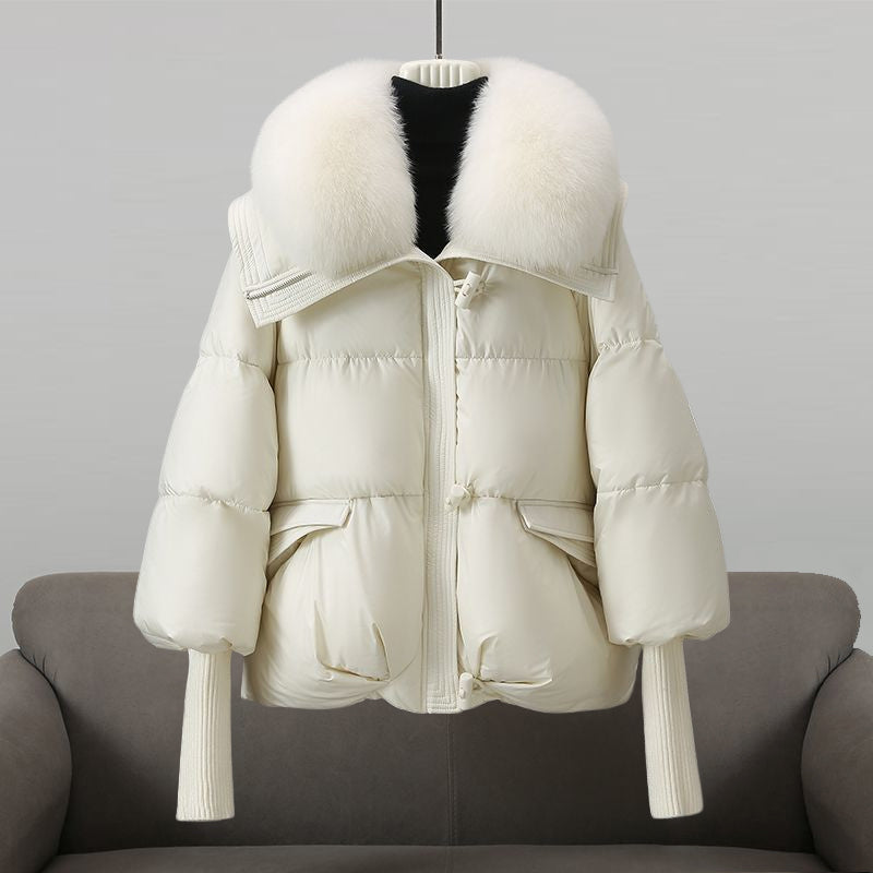 Élégance Polaire – Veste Puffer à Col Douillet