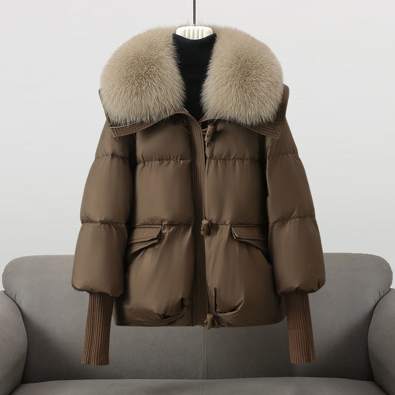 Élégance Polaire – Veste Puffer à Col Douillet