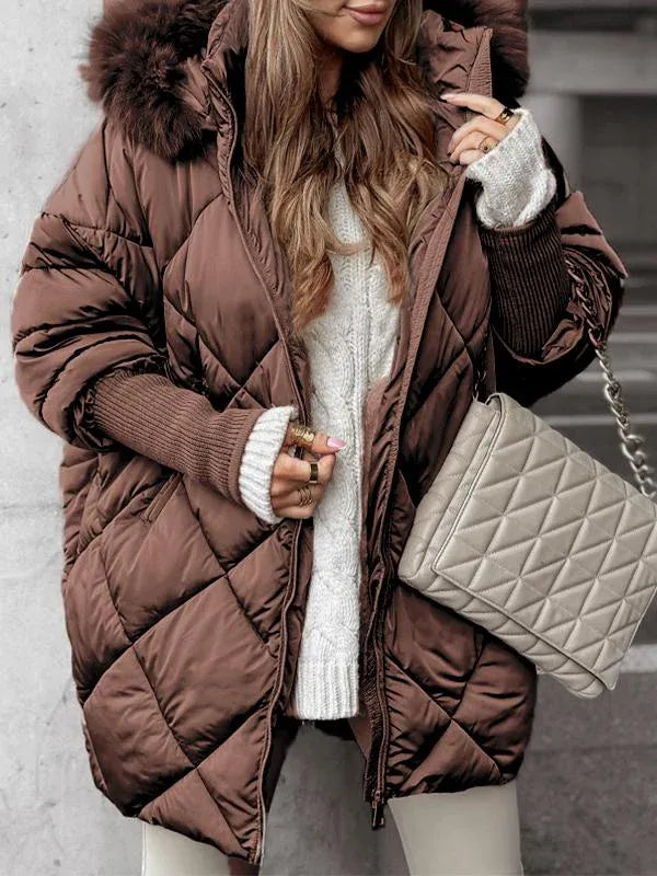 Douceur Parisienne – Manteau d’Hiver Matelassé Luxe